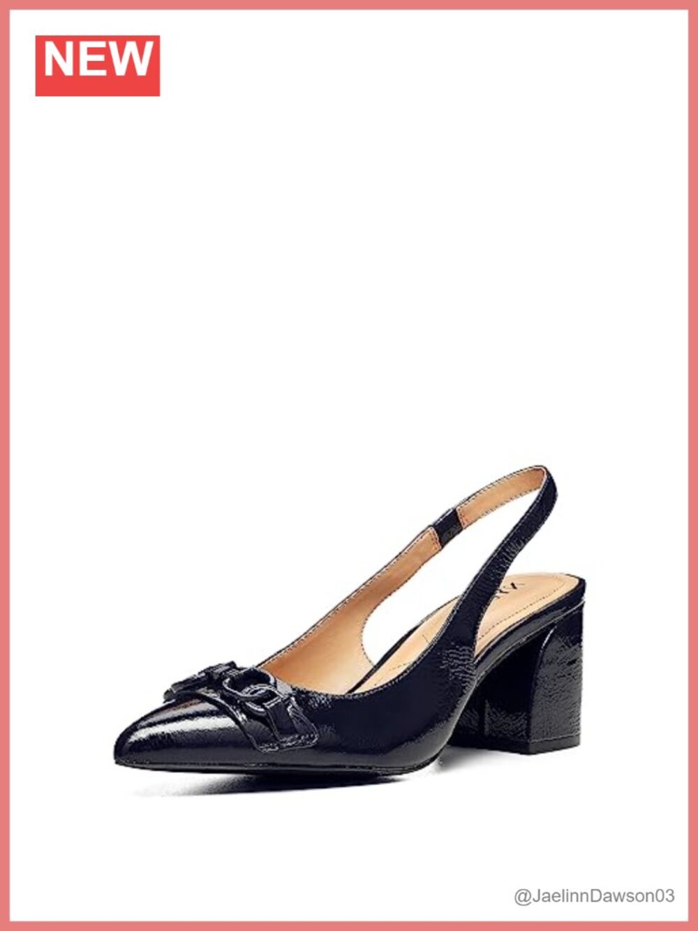 NYDJ Women's Sanya Patent Heels Slingback Pumps for Women
